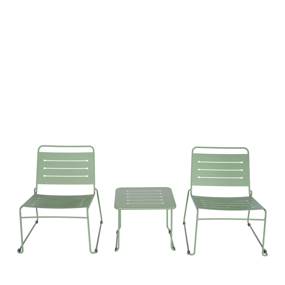 solena-conjunto-de-jardin-para-2-personas-en-acero-tratado__Verde Imagen
