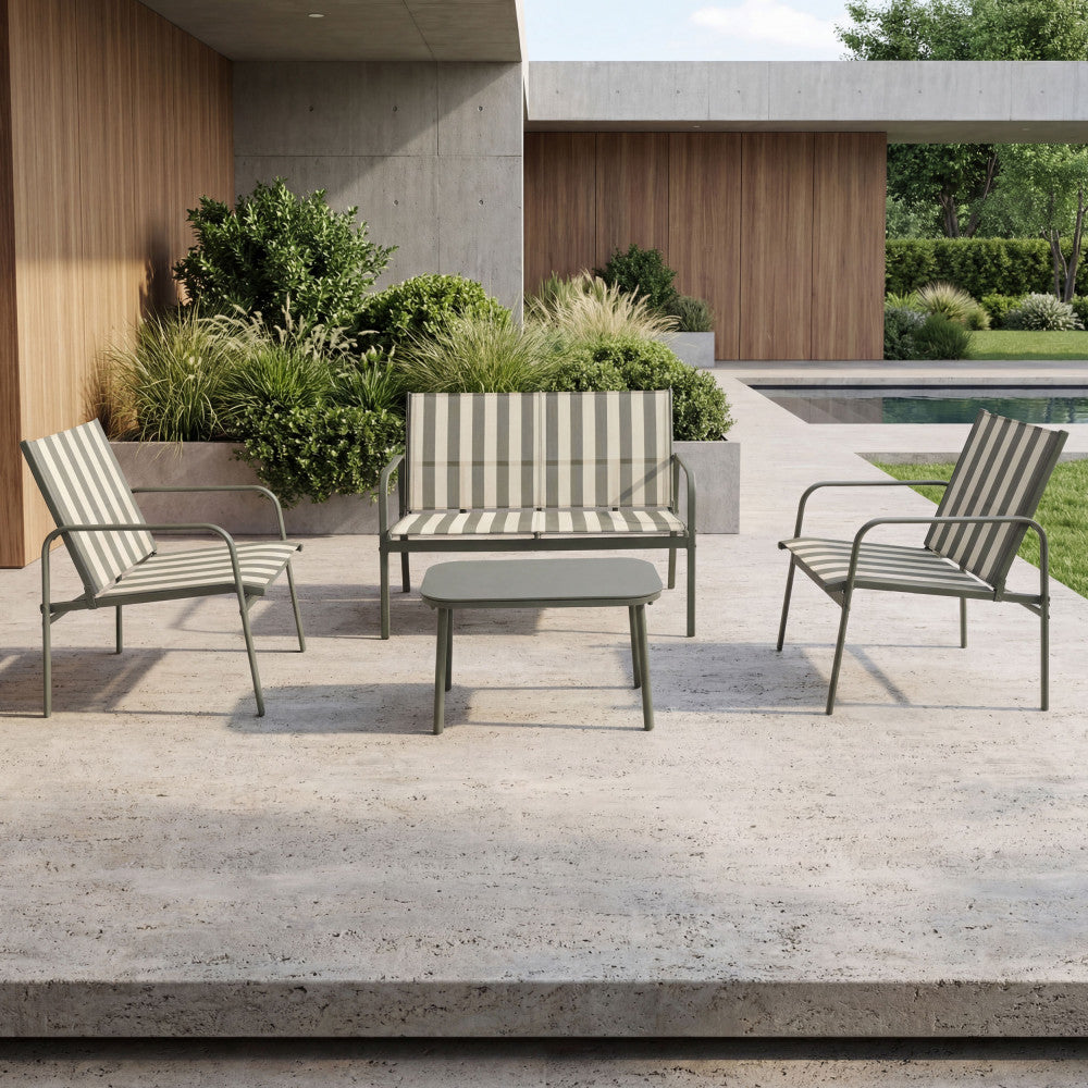 kallia-salon-de-jardin-para-4-personas-con-rayas-en-acero-y-textilene__Verde oliva