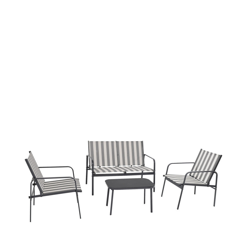 kallia-salon-de-jardin-para-4-personas-con-rayas-en-acero-y-textilene__Gris oscuro