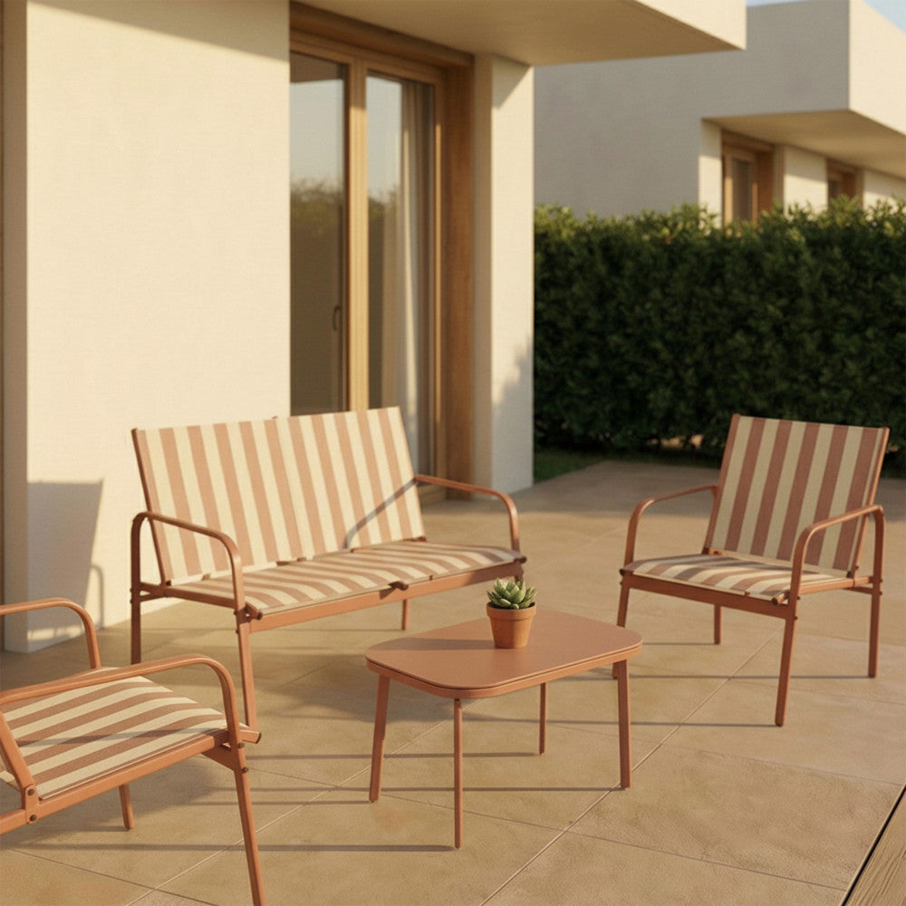 kallia-salon-de-jardin-para-4-personas-con-rayas-en-acero-y-textilene__Terracota