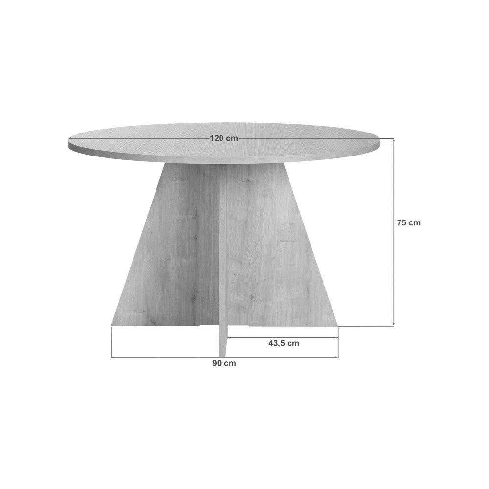 naro-mesa-de-comedor-redonda-de-madera-para-4-personas__Madera oscura
