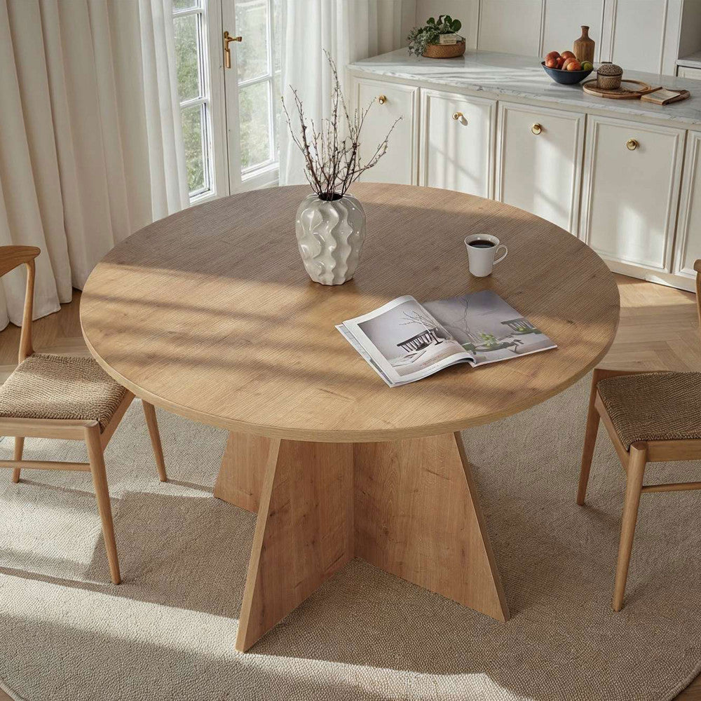 naro-mesa-de-comedor-redonda-de-madera-para-4-personas__Madera clara
