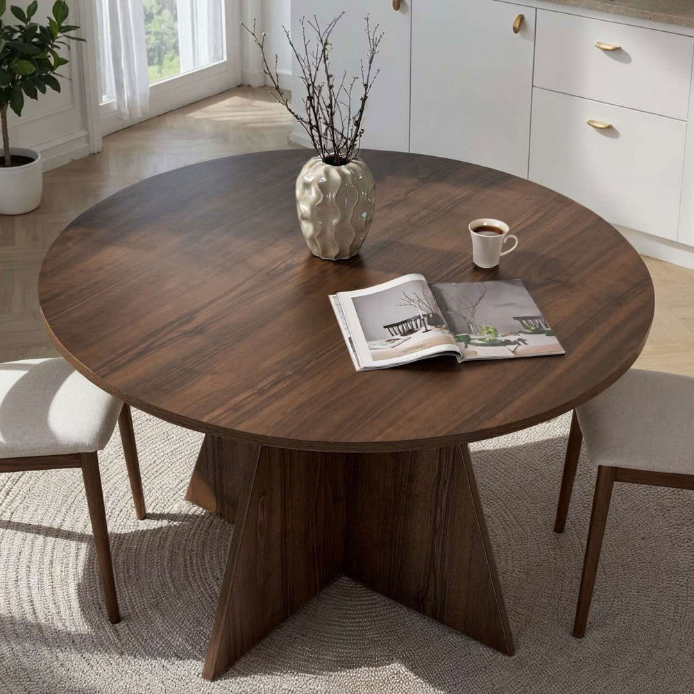 naro-mesa-de-comedor-redonda-de-madera-para-4-personas__Madera oscura