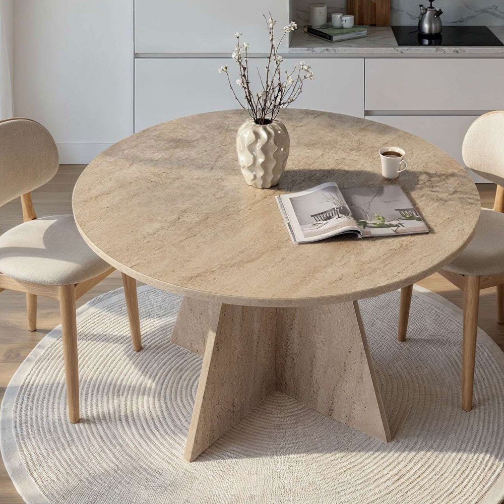 naro-mesa-de-comedor-redonda-para-4-personas-con-efecto-travertino__Beige