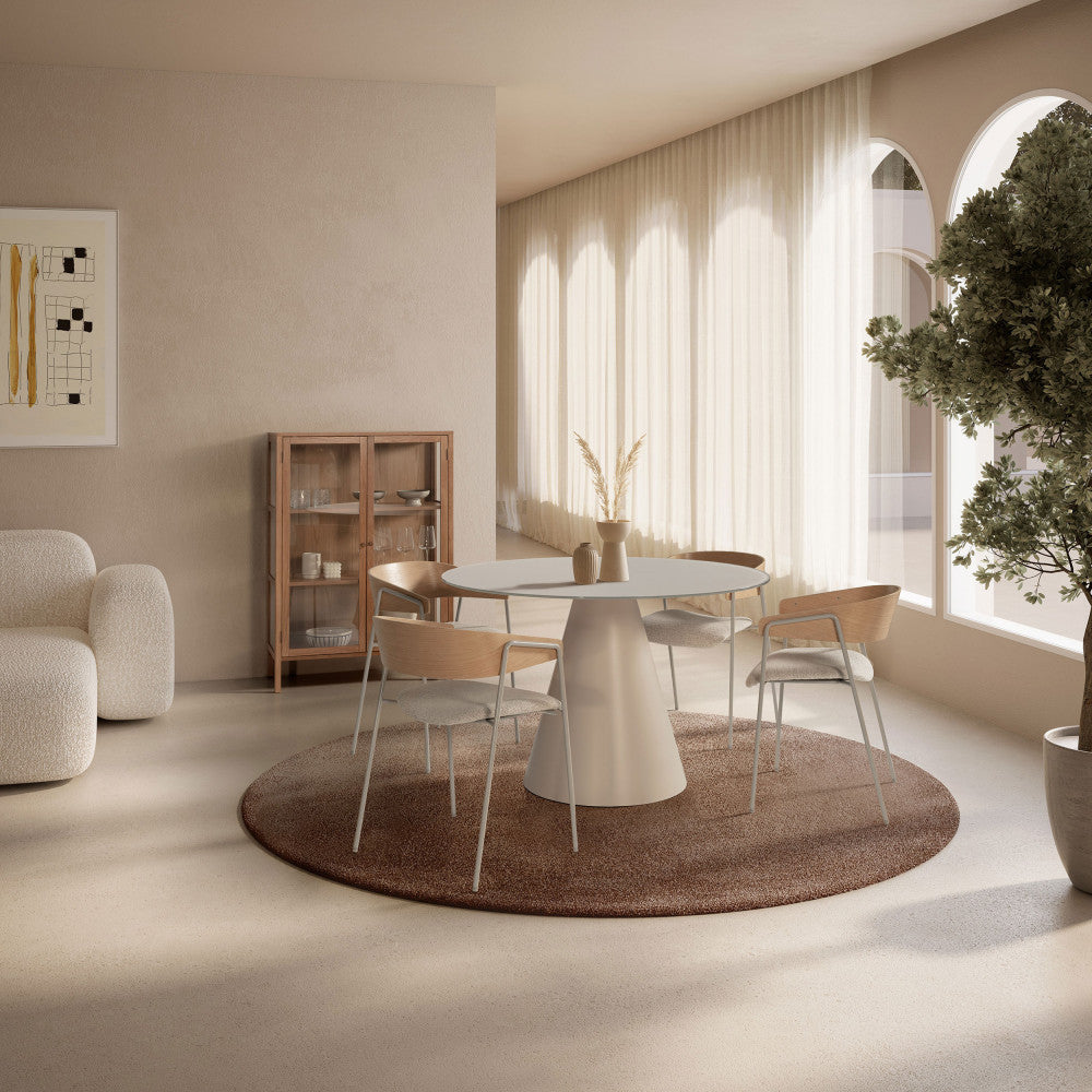 celeste-mesa-de-comedor-redonda-para-4-personas-en-vidrio-templado-y-metal-o120-cm__Beige