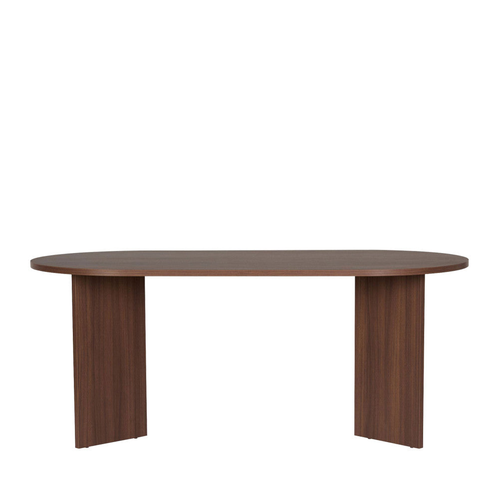 sam-mesa-de-comedor-ovalada-de-madera-para-8-personas__Madera oscura Imagen