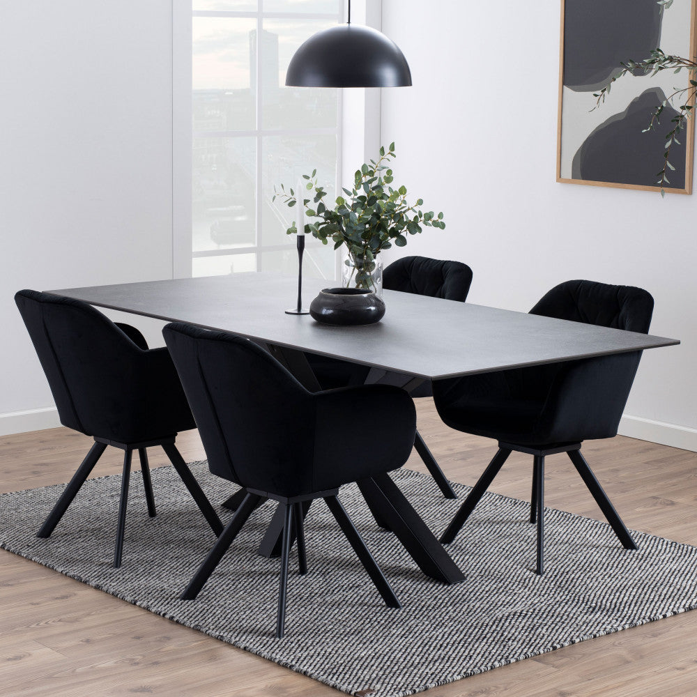 eurame-mesa-de-comedor-para-8-personas-de-ceramica-y-metal__Negro