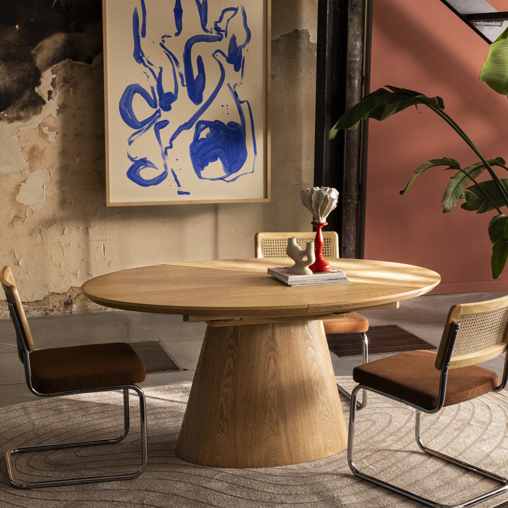 cami-mesa-de-comedor-extensible-ovalada-de-madera-para-6-a-8-personas__Madera clara