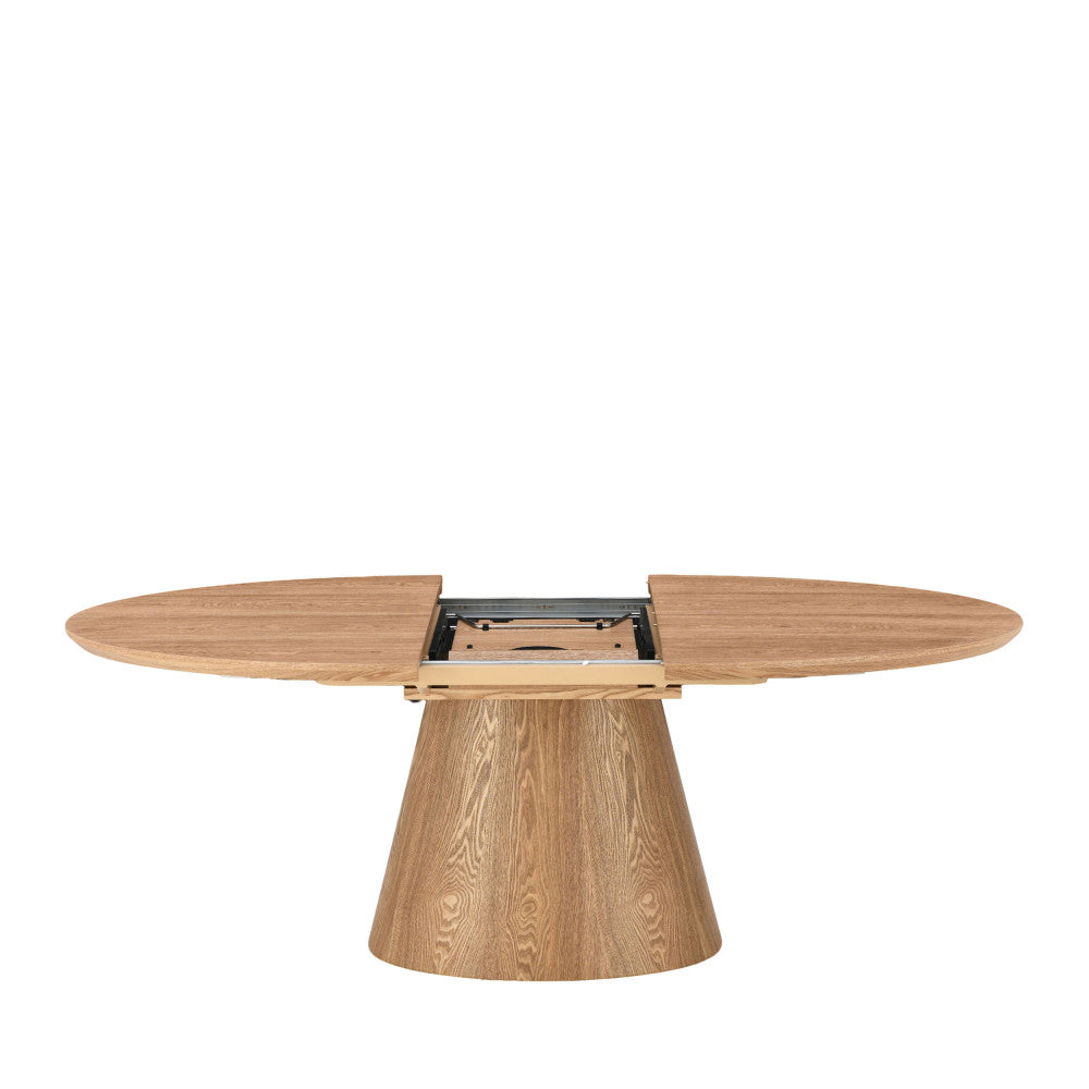 cami-mesa-de-comedor-extensible-ovalada-de-madera-para-6-a-8-personas__Madera clara