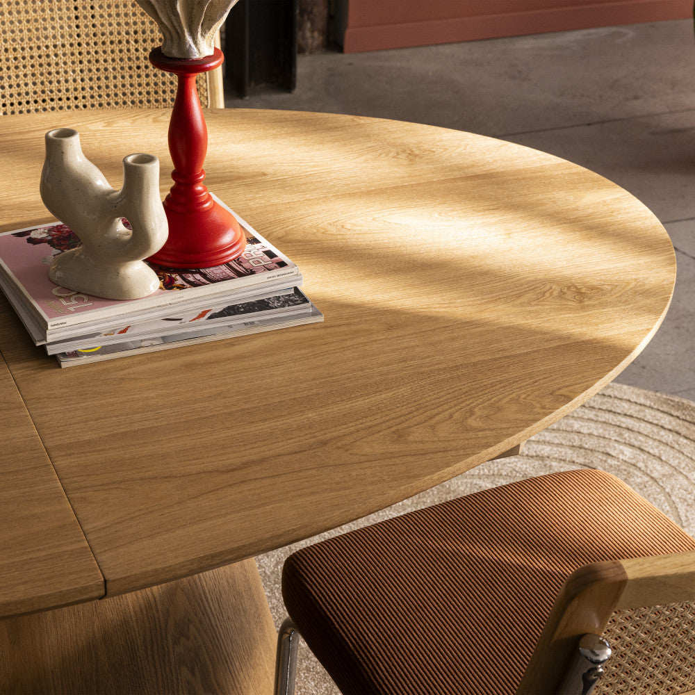 cami-mesa-de-comedor-extensible-ovalada-de-madera-para-6-a-8-personas__Madera clara