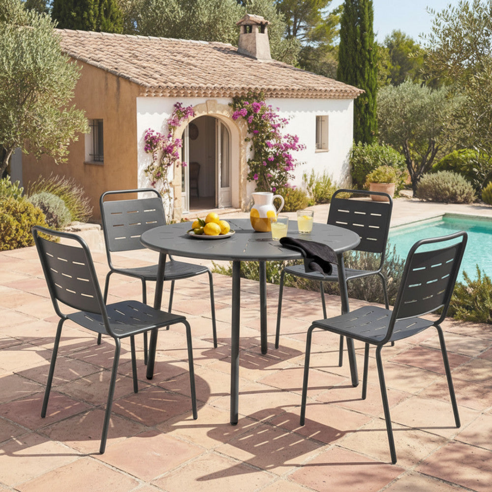 zola-mesa-de-comedor-de-jardin-redonda-para-4-personas-de-metal__Gris oscuro