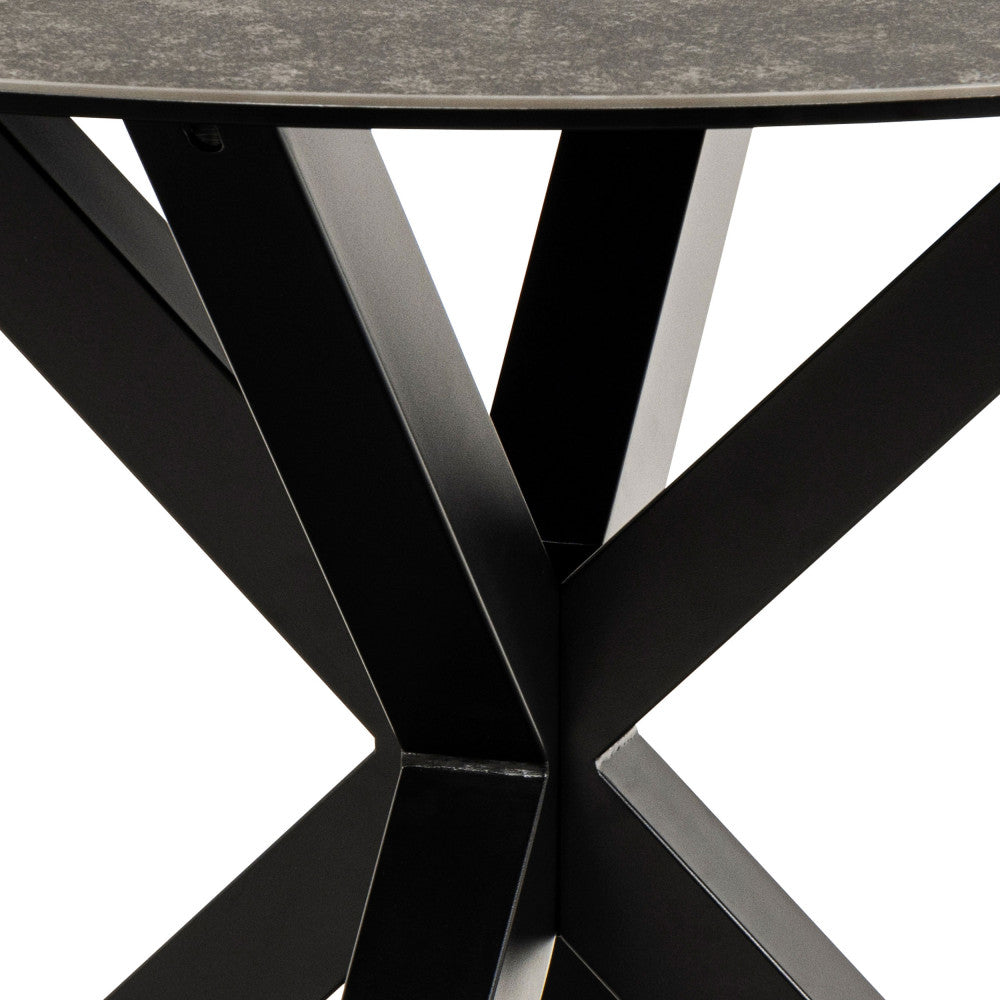 eurame-mesa-de-comedor-redonda-de-4-plazas-en-ceramica-y-metal__Negro