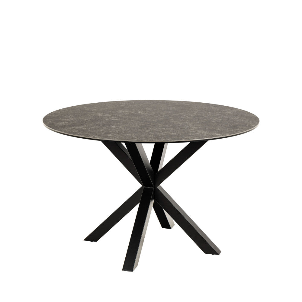 eurame-mesa-de-comedor-redonda-de-4-plazas-en-ceramica-y-metal__Negro