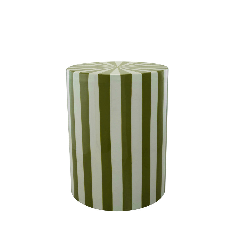 lupa-mesa-auxiliar-redonda-con-rayas-o35cm__Verde oliva
