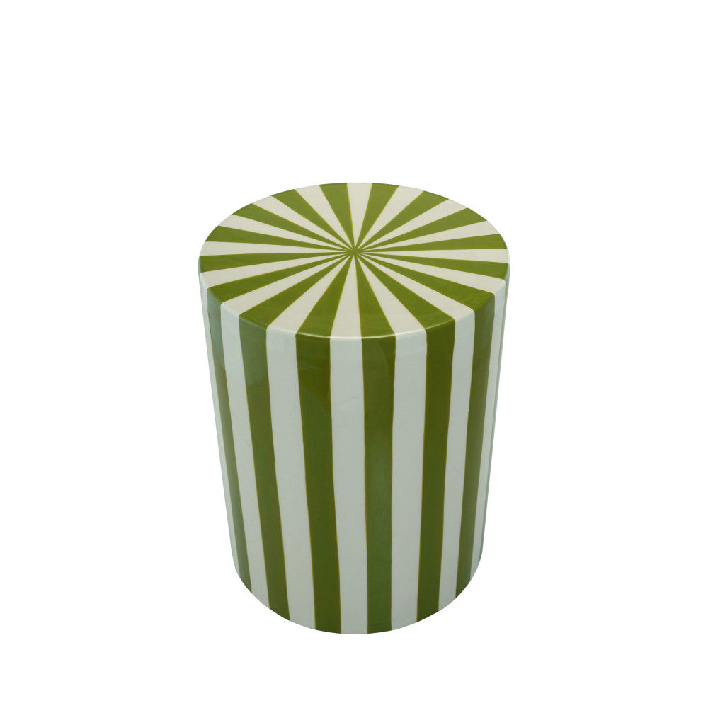 lupa-mesa-auxiliar-redonda-con-rayas-o35cm__Verde oliva