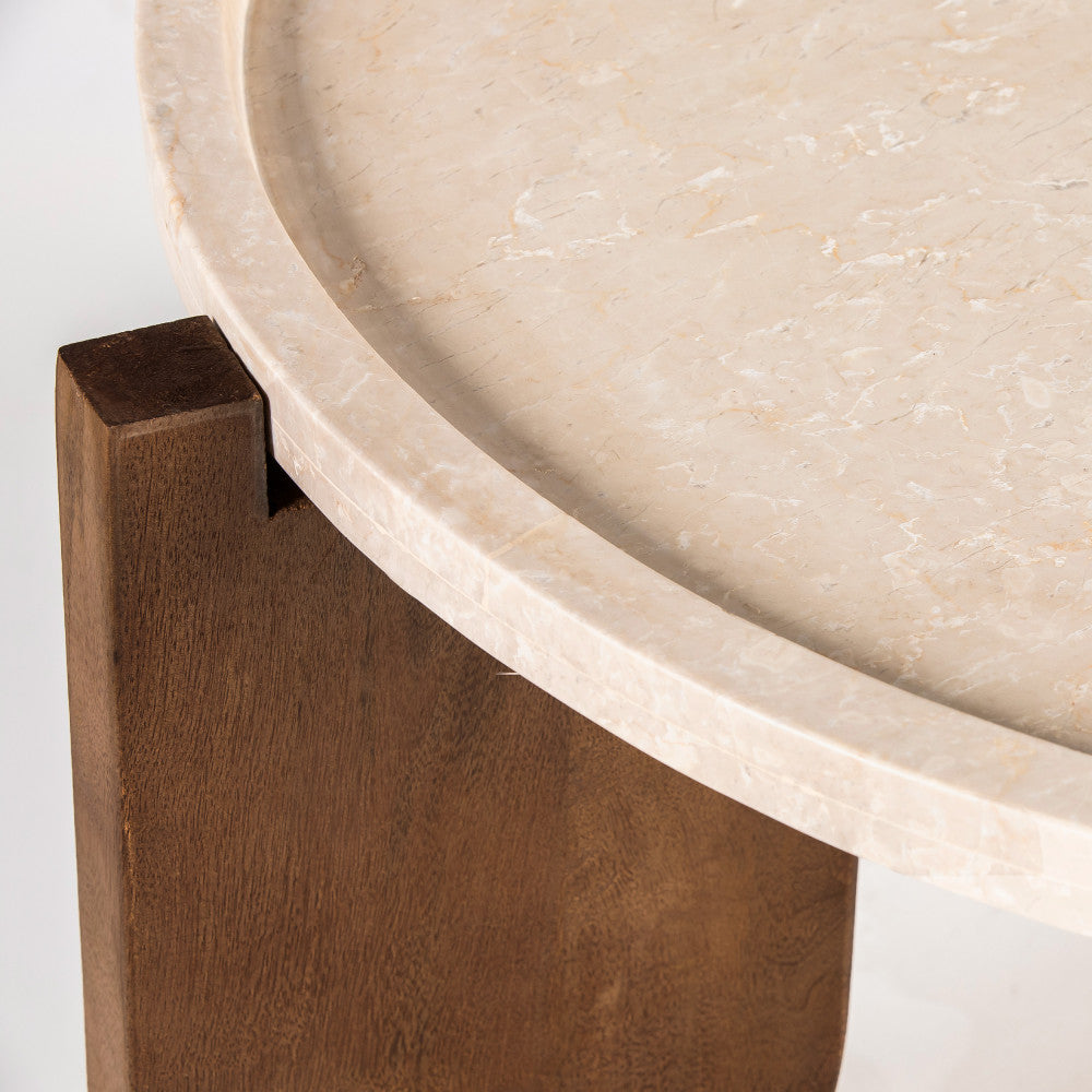 nador-mesa-baja-de-marmol-y-madera-maciza-o80cm__Marfil blanco