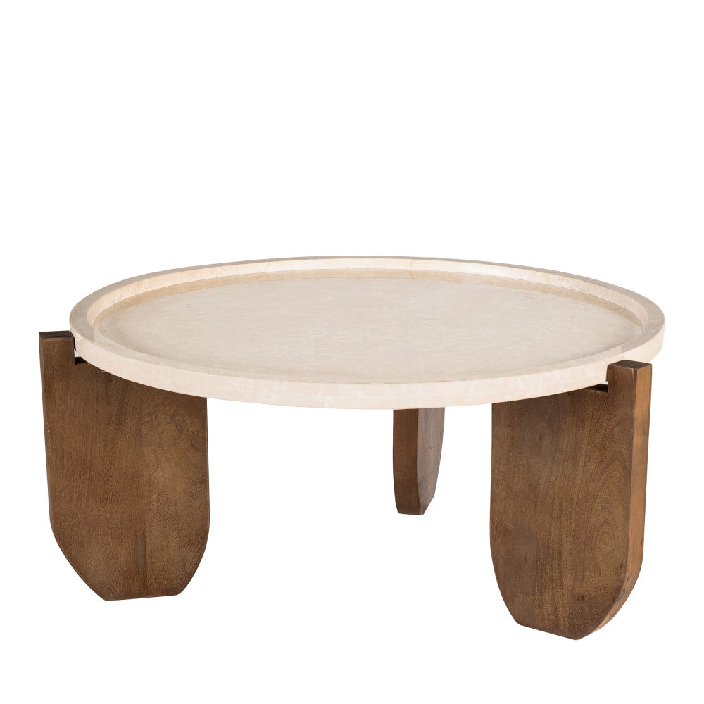 nador-mesa-baja-de-marmol-y-madera-maciza-o80cm__Marfil blanco
