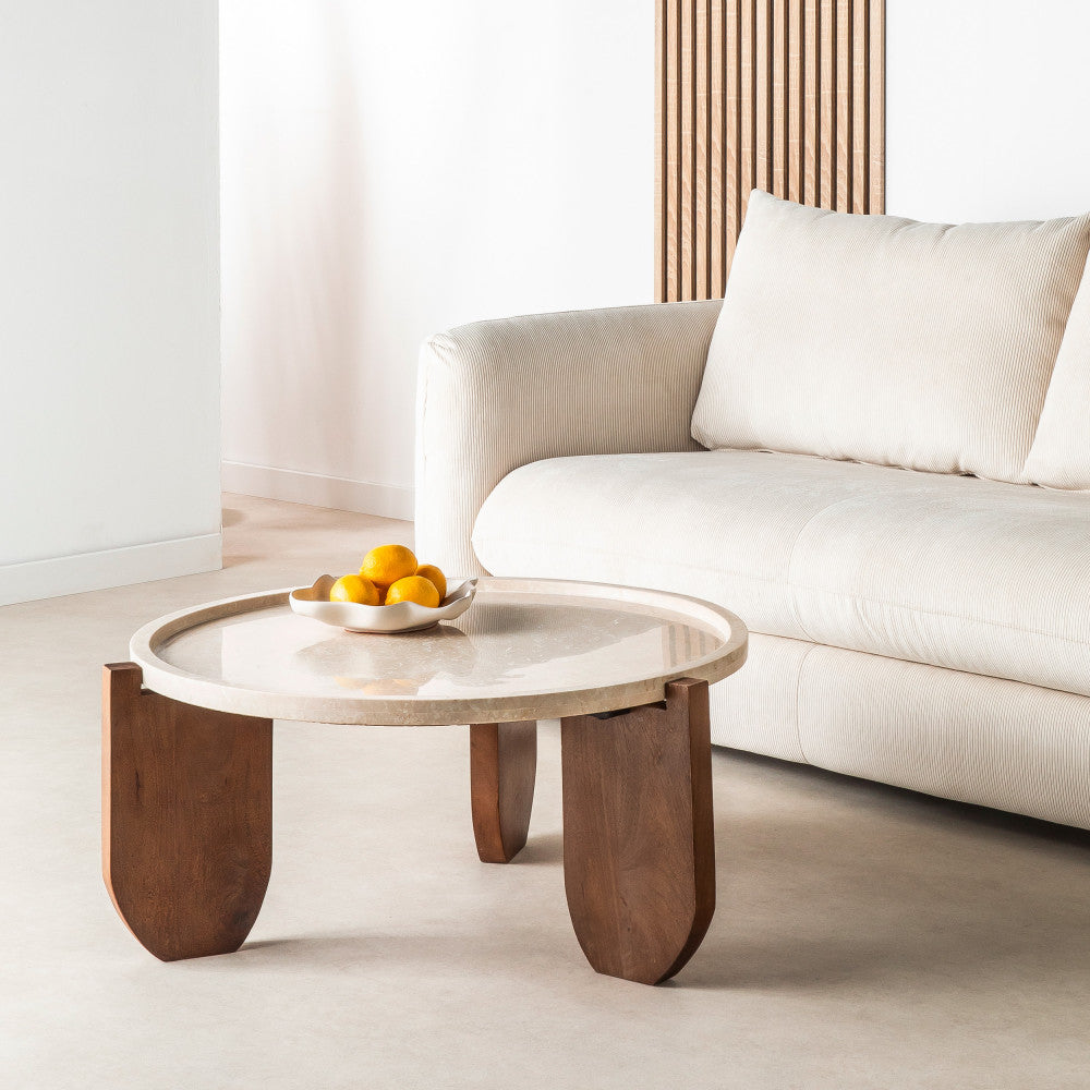 nador-mesa-baja-de-marmol-y-madera-maciza-o80cm__Marfil blanco