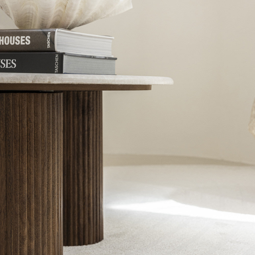 sula-mesa-baja-de-marmol-y-madera-maciza-o80cm__Marfil blanco
