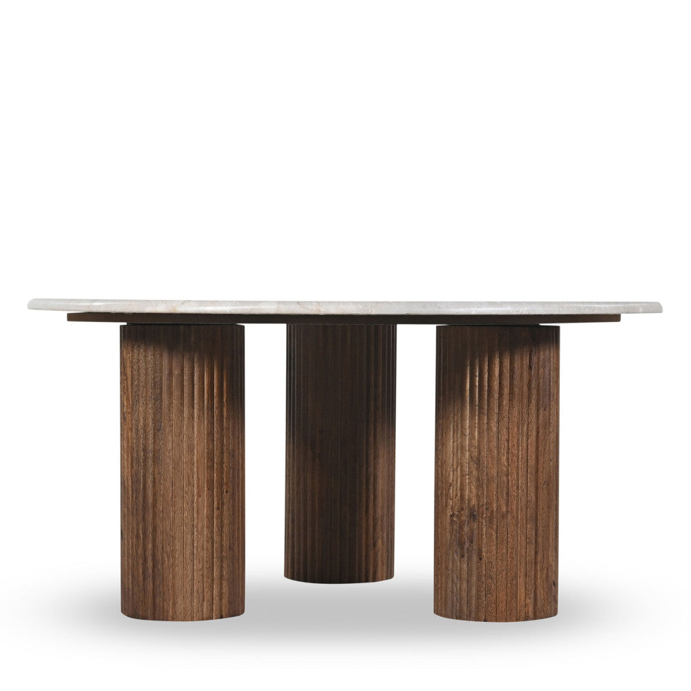 sula-mesa-baja-de-marmol-y-madera-maciza-o80cm__Marfil blanco
