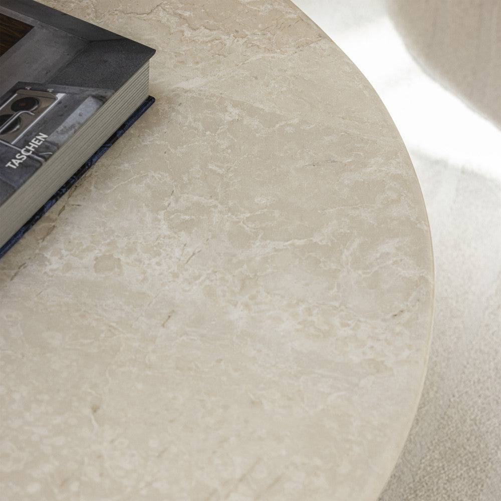 sula-mesa-baja-de-marmol-y-madera-maciza-o80cm__Marfil blanco