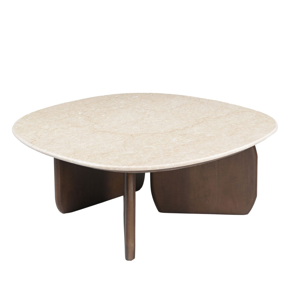 dalila-mesa-de-centro-de-marmol-y-madera-maciza__Marfil blanco
