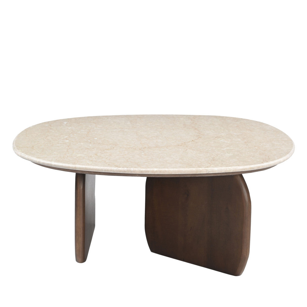 dalila-mesa-de-centro-de-marmol-y-madera-maciza__Marfil blanco