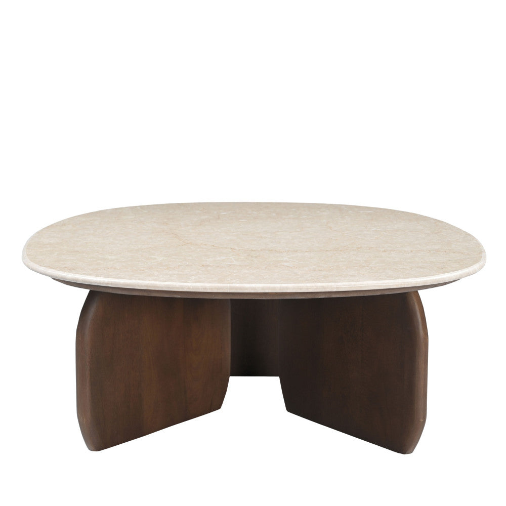 dalila-mesa-de-centro-de-marmol-y-madera-maciza__Marfil blanco