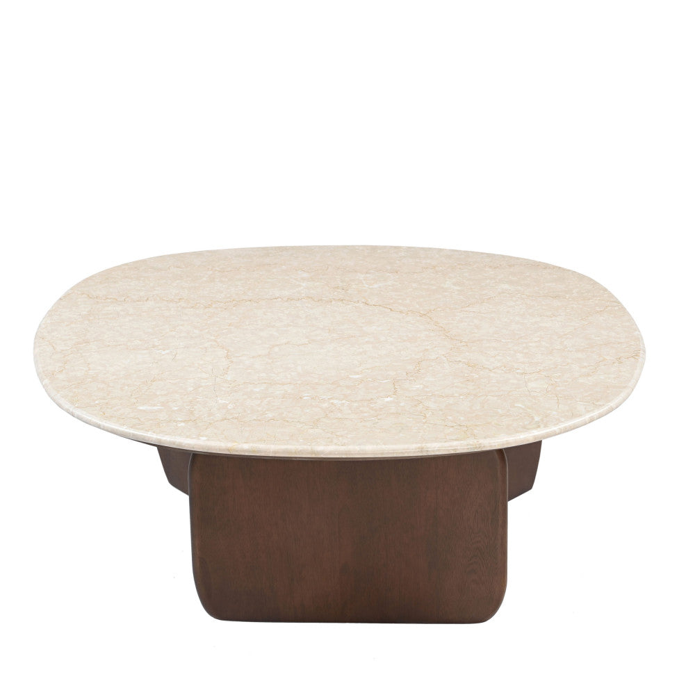 dalila-mesa-de-centro-de-marmol-y-madera-maciza__Marfil blanco