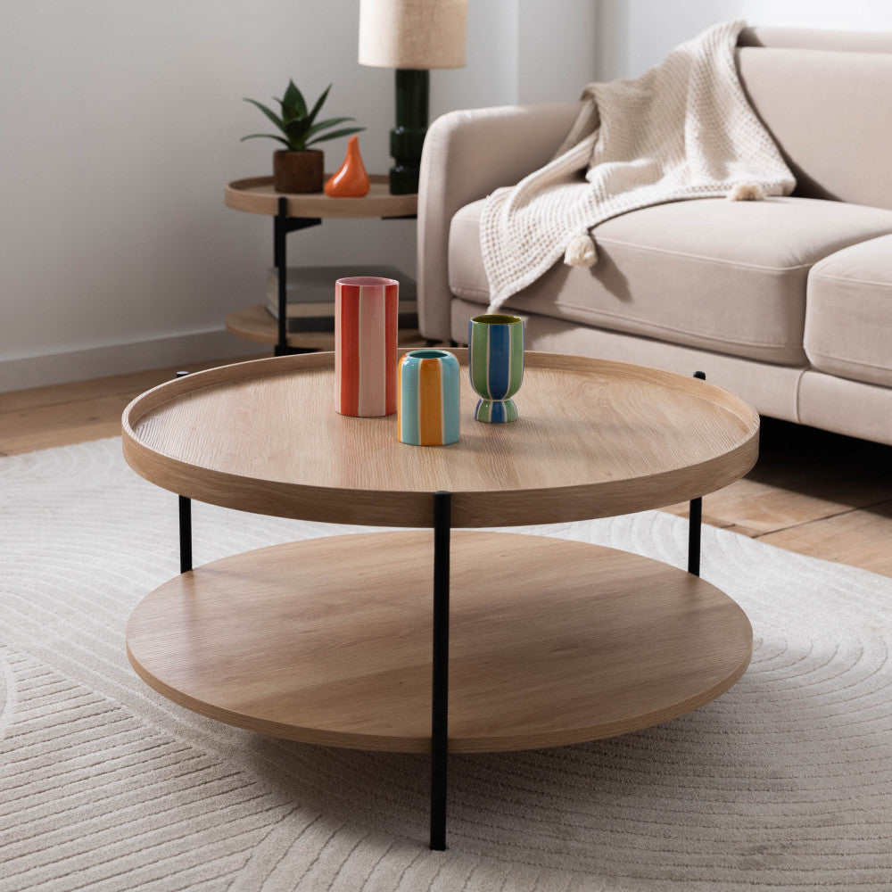 korro-mesa-baja-redonda-de-madera-y-metal-o80cm__Madera clara