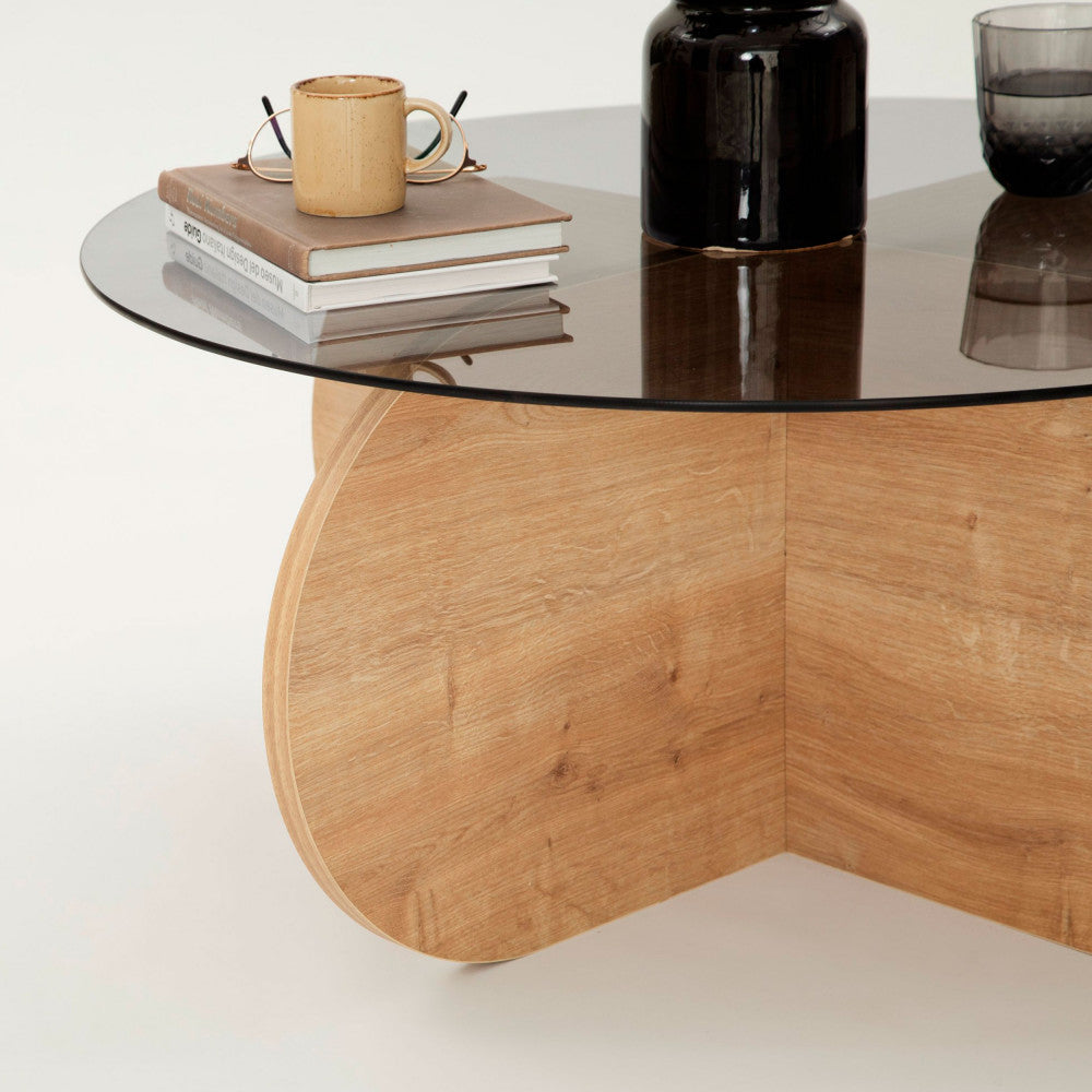bully-mesa-de-centro-redonda-de-cristal-templado-y-madera-o75cm__Madera clara