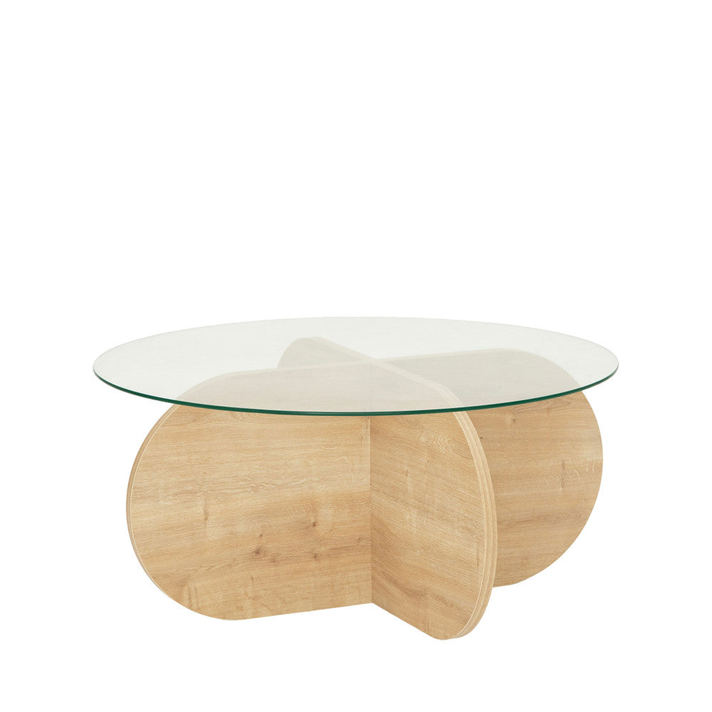 bully-mesa-de-centro-redonda-de-vidrio-templado-y-madera-o75cm__Madera clara