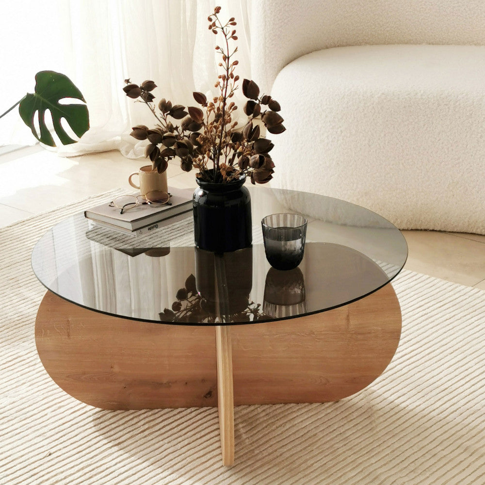 bully-mesa-de-centro-redonda-de-cristal-templado-y-madera-o75cm__Madera clara