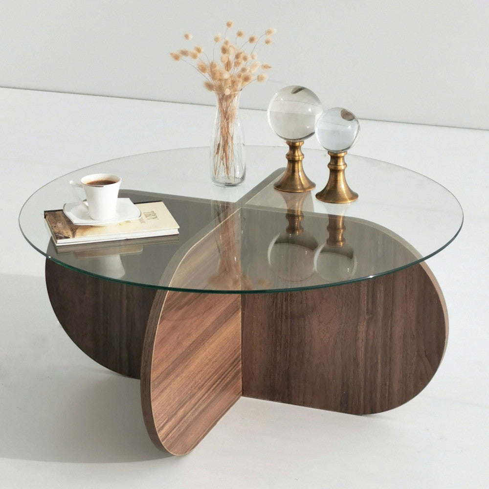 bully-mesa-de-centro-redonda-de-vidrio-templado-y-madera-o75cm__Madera oscura