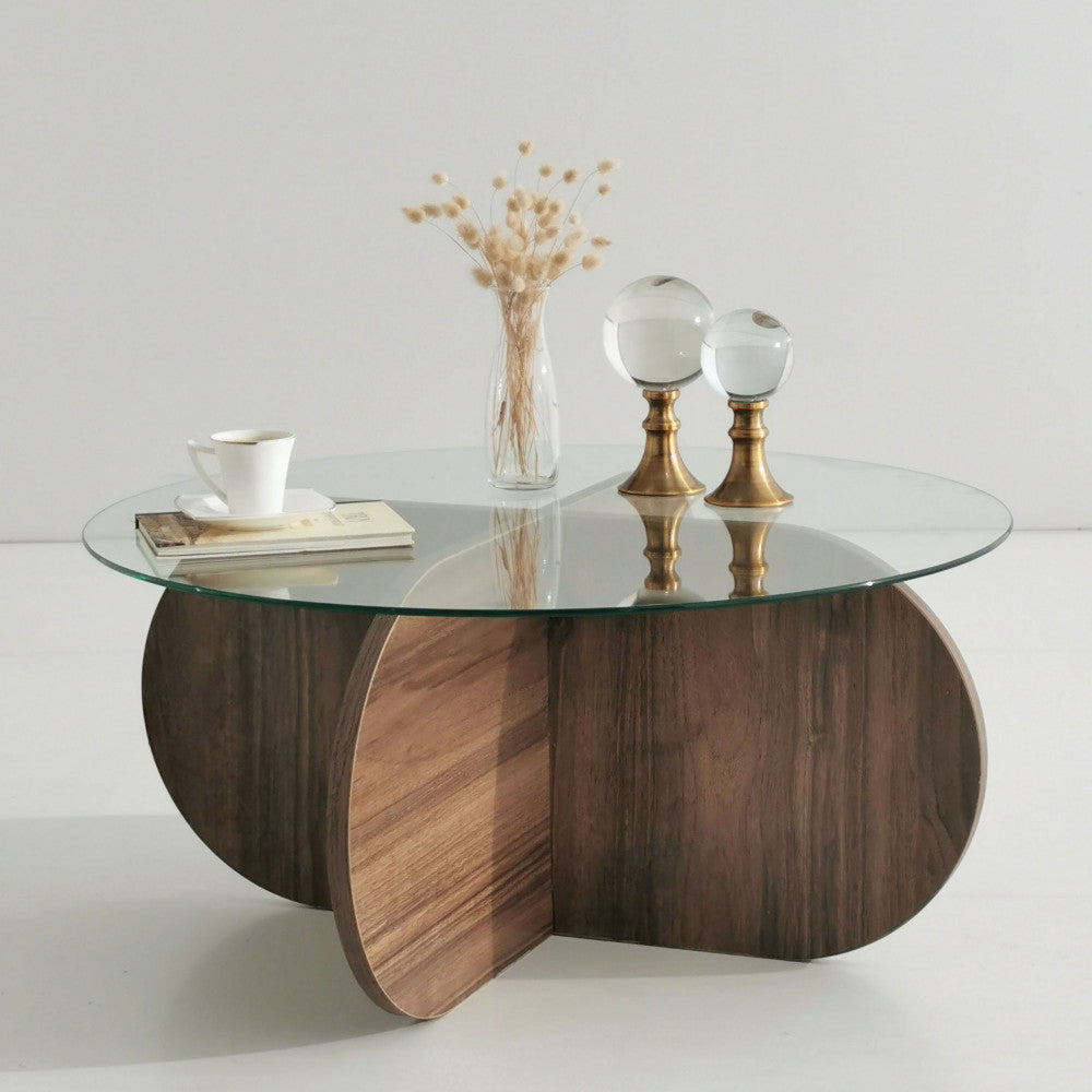 bully-mesa-de-centro-redonda-de-vidrio-templado-y-madera-o75cm__Madera oscura