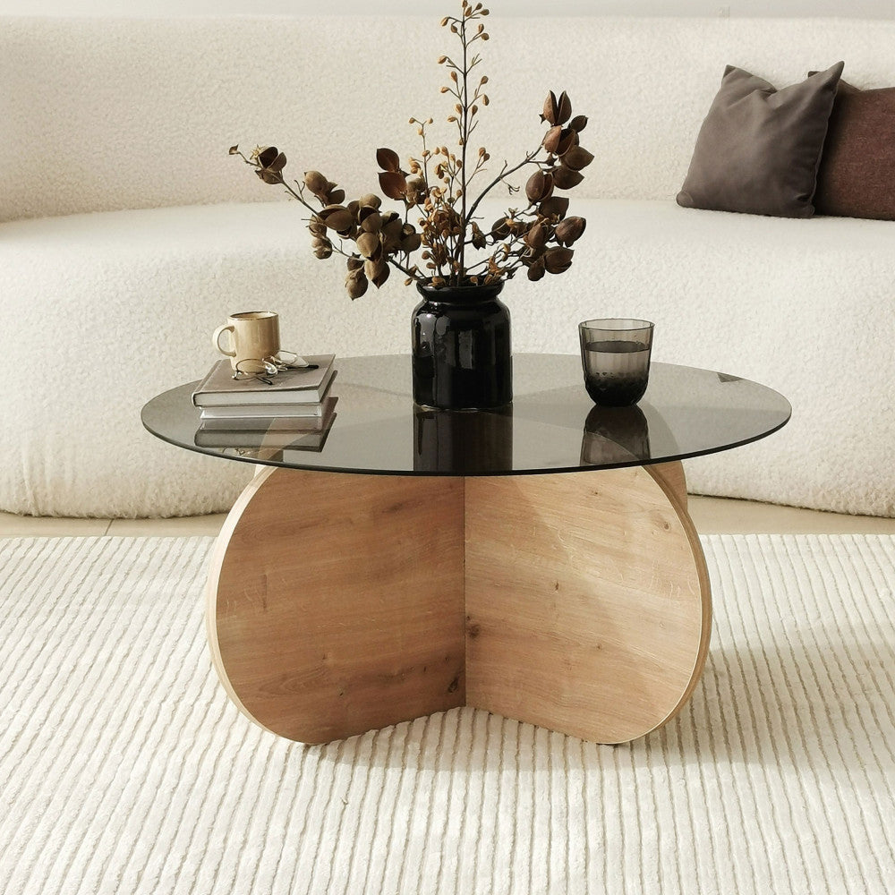 bully-mesa-de-centro-redonda-de-cristal-templado-y-madera-o75cm__Madera clara
