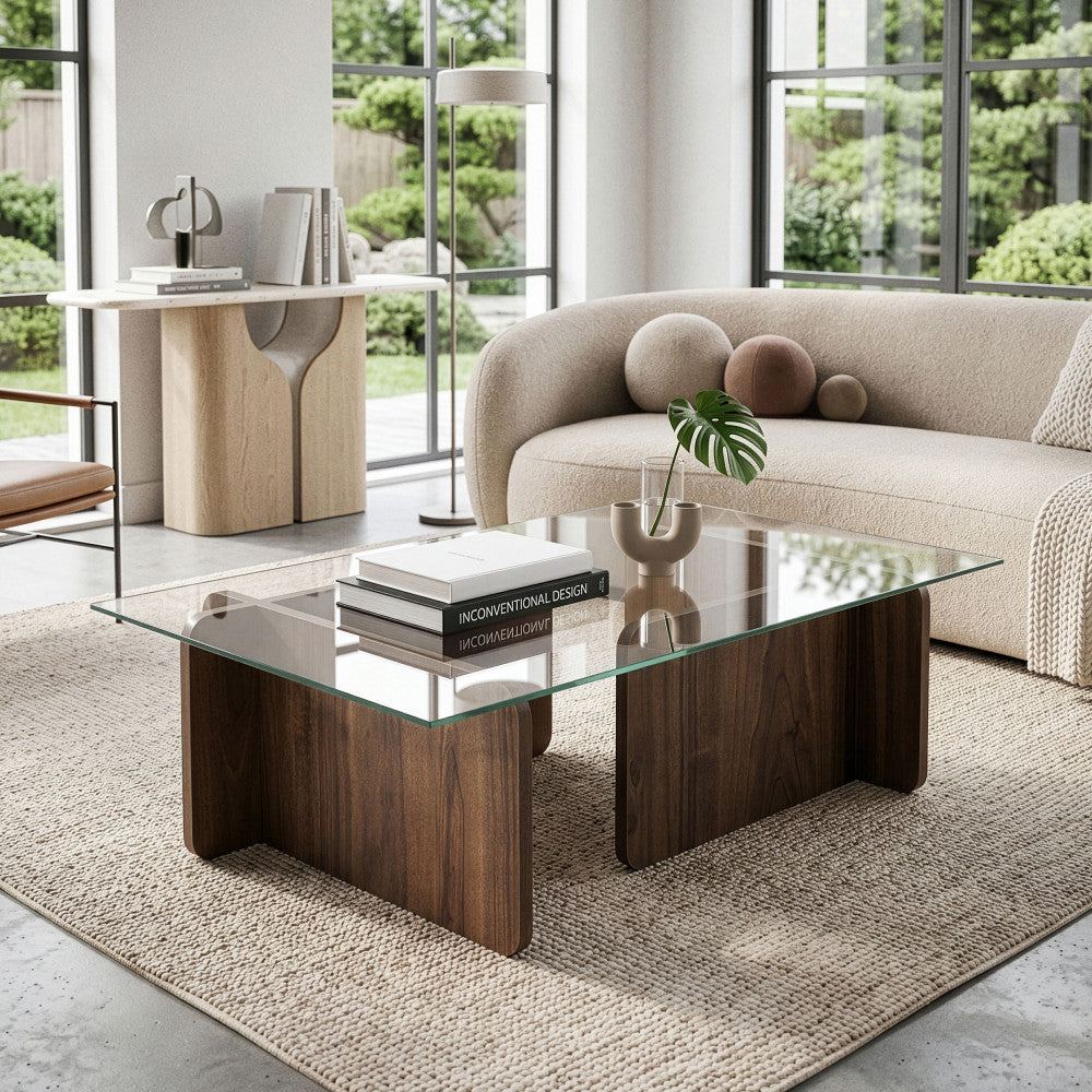 cubix-mesa-de-centro-de-cristal-templado-y-madera__Madera oscura