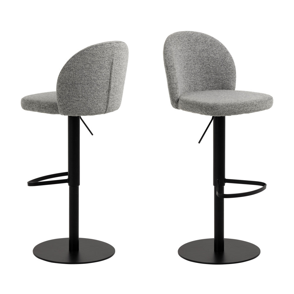 colobura-taburete-de-bar-ajustable-de-tela-y-metal-h55-80cm__Gris Imagen